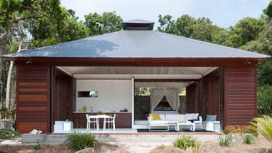 บ้านชั้นเดียว สไตล์ครึ่งไม้ครึ่งปูน ร่วมสมัย tropical