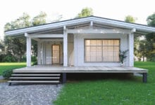 บ้านไม้ชั้นเดียว 2 ห้องนอน 1 ห้องน้ำ