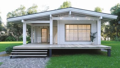 บ้านไม้ชั้นเดียว 2 ห้องนอน 1 ห้องน้ำ