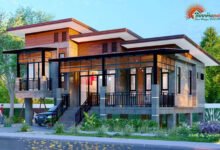 แบบบ้านชั้นครึ่ง 3 ห้องนอน พื้นที่ 103 ตรม.สไตล์โมเดิร์นลอฟท์