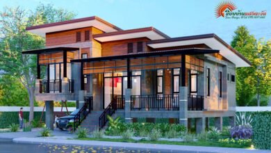 แบบบ้านชั้นครึ่ง 3 ห้องนอน พื้นที่ 103 ตรม.สไตล์โมเดิร์นลอฟท์