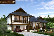 แบบบ้านชั้นครึ่ง ทรงไทยประยุกต์