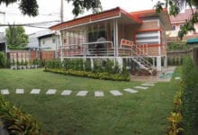 บ้านน็อคดาวน์ ดีไซน์ยกใต้ถุนสูง 40 ตารางเมตร