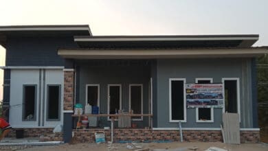 แบบ้านโมเดิร์นยกพื้นสูง 3 ห้องนอน 1 ห้องน้ำ 5 แสนกว่า