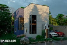 แบบบ้านสองชั้น ขนาด 3 ห้องนอน 3 ห้องน้ำ สไตล์โมเดิร์น