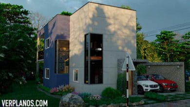 แบบบ้านสองชั้น ขนาด 3 ห้องนอน 3 ห้องน้ำ สไตล์โมเดิร์น