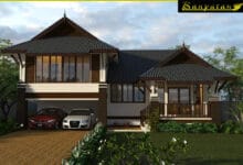 บ้านชั้นครึ่ง เล่นระดับทรงไทยประยุกต์