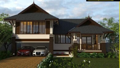 บ้านชั้นครึ่ง เล่นระดับทรงไทยประยุกต์