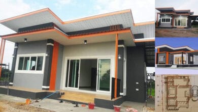 แบบบ้านโมเดิร์น 2 ห้องนอน 2 ห้องน้ำ ราคา 8 แสนบาท