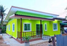 บ้านชั้นเดียว แบบโมเดิร์นผสมสไตล์ลอฟท์ 3 ห้องนอน 1 ห้องน้ำ