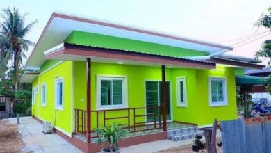 บ้านชั้นเดียว แบบโมเดิร์นผสมสไตล์ลอฟท์ 3 ห้องนอน 1 ห้องน้ำ