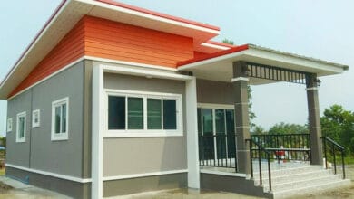 บ้านชั้นเดียวทรงโมเดิร์น 5แสน5 หลังคาทรงหมาแหงน