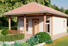 แบบบ้านหลังเล็ก น่ารัก ราคาถูก ขนาด 2 ห้องนอน 1 ห้องน้ำ