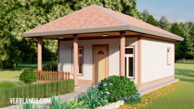 แบบบ้านหลังเล็ก น่ารัก ราคาถูก ขนาด 2 ห้องนอน 1 ห้องน้ำ