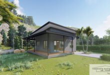 แบบบ้านโมเดิร์นลอฟท์ มาพร้อมกับระเบียงตัวแอลสามารถชมวิวรอบบ้านได้ดีมากขึ้น