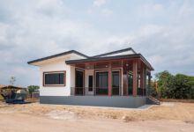 บ้านโมเดิร์นหลังคาเพิงหมาแหงน 2 ห้องนอน 2 ห้องน้ำ พื้นที่ 110 ตารางเมตร