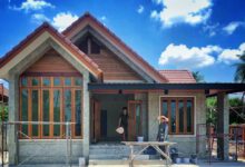 แบบบ้านชั้นเดียว ยกพื้นสูง 3 ห้องนอน 1 ห้องน้ำ ขนาดพื้นที่ 90.0 ตารางเมตร