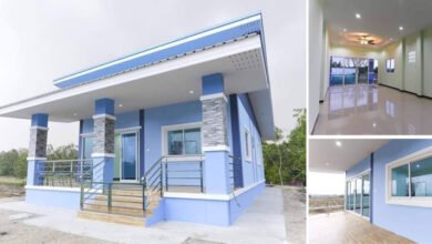 แบบบ้านสไตล์โมเดิร์น 2 ห้องนอน 1 ห้องน้ำ งบ 6.5-7 แสนบาท