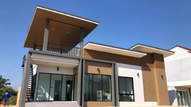 แบบบ้านสไตล์โมเดิร์น ชั้นเดียว 2 ห้องนอน 2 ห้องน้ำ มีดาดฟ้า