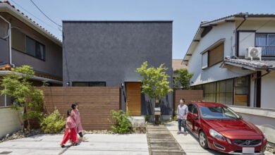 บ้านหน้าแคบ สไตล์ญี่ปุ่นแบบโมเดิร์น ฟังก์ชันการทำงานแบบครบครัน