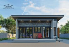 แบบบ้านโมเดิร์นแนวลอฟท์ 1 ห้องนอน 1 ห้องน้ำ ขนาด 28 ตร.ม.