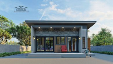 แบบบ้านโมเดิร์นแนวลอฟท์ 1 ห้องนอน 1 ห้องน้ำ ขนาด 28 ตร.ม.