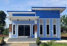 บ้านชั้นเดียวทรงโมเดิร์น - ภายนอก