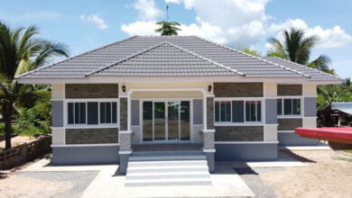 บ้านชั้นเดียวสไตล์คอนเทมโพรารียกฐานสูง 1.25 ล้านบาท