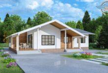 บ้านชั้นเดียวสไตล์ทรอปิคอล -หน้าบ้าน 1