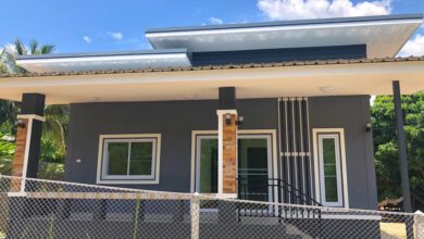 บ้านชั้นเดียวสไตล์โมเดิร์น หน้าบ้าน