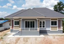 บ้านชั้นเดียวหลังคาปั้นหยา