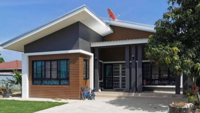 บ้านโมเดิร์นชั้นเดียว -หน้าบ้าน