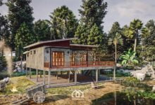 บ้านโมเดิร์นลอฟท์สองชั้นใต้ถุนสูง