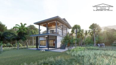 โมเดิร์นหลังคาเพิงแหงน