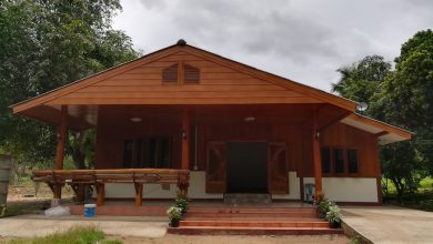 บ้านชั้นเดียวครึ่งไม้ครึ่งปูน