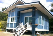 1 บ้านชั้นเดียวสไตล์โมเดิร์น หน้าบ้าน