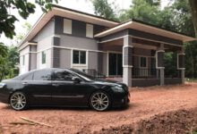 1 บ้านชั้นเดียวแนวโมเดิร์น หน้าบ้าน