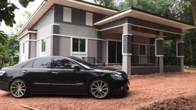 1 บ้านชั้นเดียวแนวโมเดิร์น หน้าบ้าน