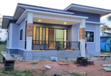 1 บ้านโมเดิร์นชั้นเดียว หน้าบ้าน