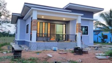 1 บ้านโมเดิร์นชั้นเดียว หน้าบ้าน