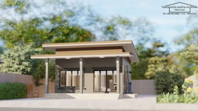 แบบบ้านชั้นเดียว-หน้าบ้านสามมิติ